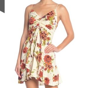 NEW Free People Happy Heart Ruched Mini Dress S